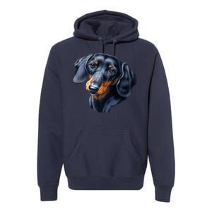 Dachshund Face Premium Hoodie