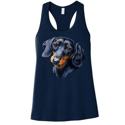 Dachshund Face Women's Racerback Tank