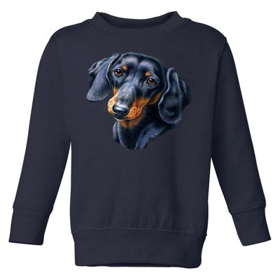 Dachshund Face Toddler Sweatshirt