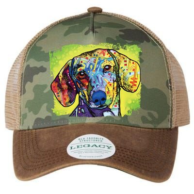 Dachshund Rainbow Dog Face Legacy Tie Dye Trucker Hat