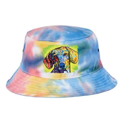 Dachshund Rainbow Dog Face Tie Dye Newport Bucket Hat