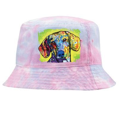 Dachshund Rainbow Dog Face Tie-Dyed Bucket Hat