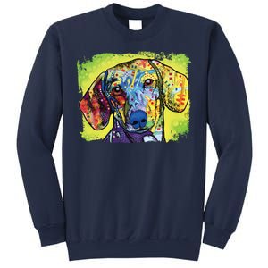 Dachshund Rainbow Dog Face Sweatshirt