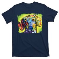 Dachshund Rainbow Dog Face T-Shirt