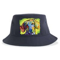 Dachshund Rainbow Dog Face Sustainable Bucket Hat