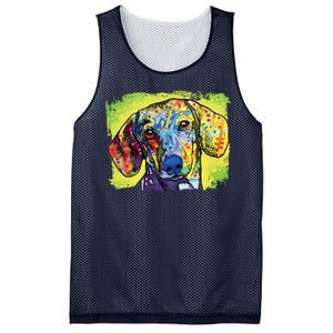 Dachshund Rainbow Dog Face Mesh Reversible Basketball Jersey Tank