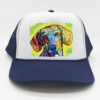 Dachshund Rainbow Dog Face Trucker Hat