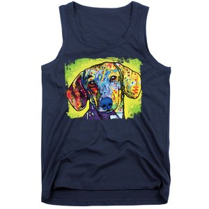 Dachshund Rainbow Dog Face Tank Top