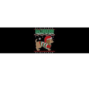 Dachshund Through The Snow Ugly Christmas Bumper Sticker