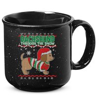 Dachshund Through The Snow Ugly Christmas 15oz Campfire Ceramic Mug