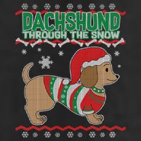Dachshund Through The Snow Ugly Christmas Trucker Hat