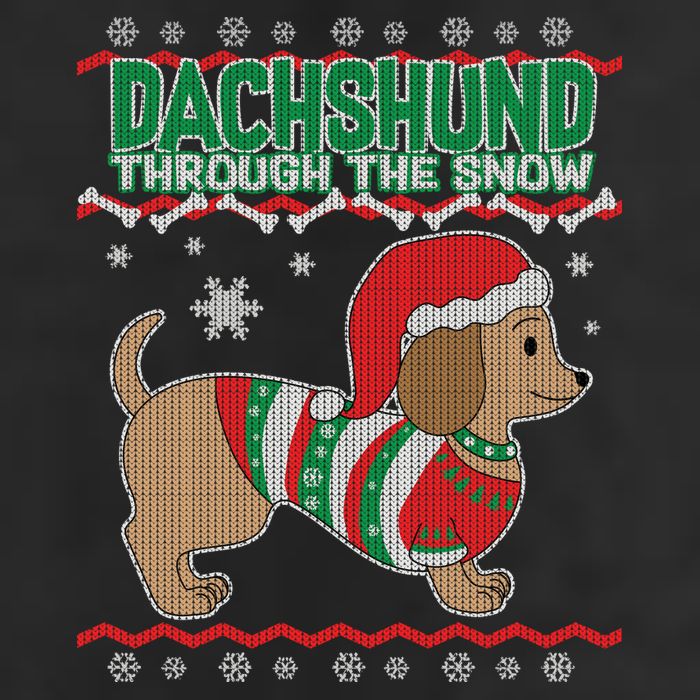 Dachshund Through The Snow Ugly Christmas Trucker Hat