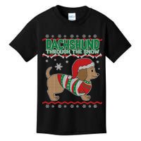 Dachshund Through The Snow Ugly Christmas Kids T-Shirt