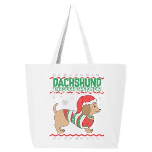 Dachshund Through The Snow Ugly Christmas 25L Jumbo Tote