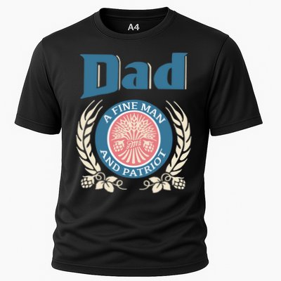 Dad A Fine Man And Patriot Performance Shirt