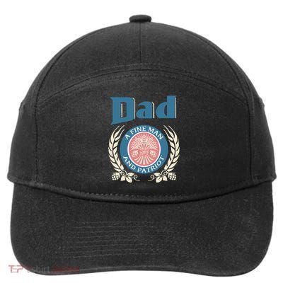 Dad A Fine Man And Patriot 7-Panel Snapback Hat
