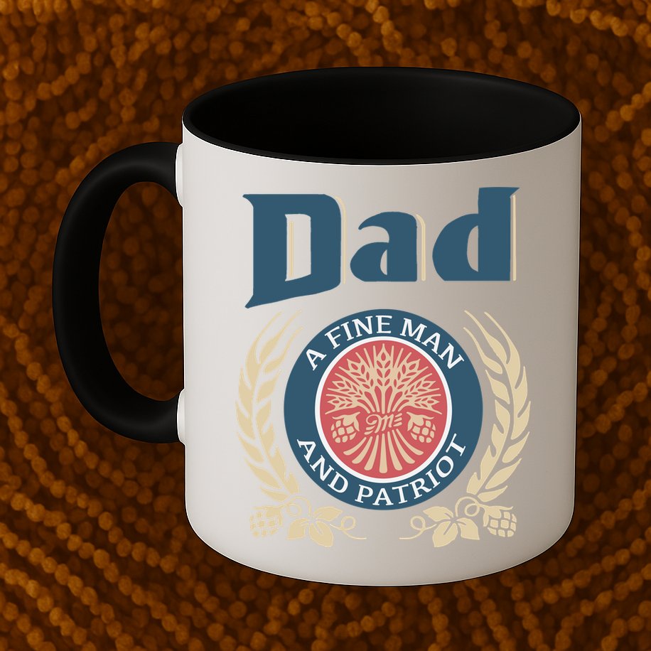 Dad A Fine Man And Patriot Mug