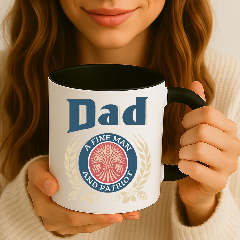 Dad A Fine Man And Patriot Mug