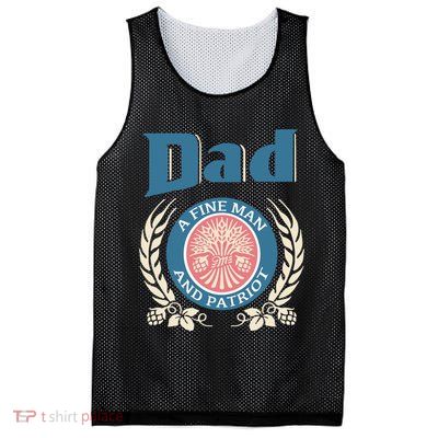 Dad A Fine Man And Patriot Mesh Reversible Basketball Jersey Tank