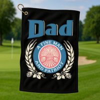 Dad A Fine Man And Patriot Golf Towel