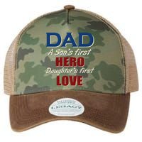 Dad A Son First Hero Daughters First Love Legacy Tie Dye Trucker Hat