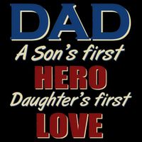 Dad A Son First Hero Daughters First Love Drawstring Bag