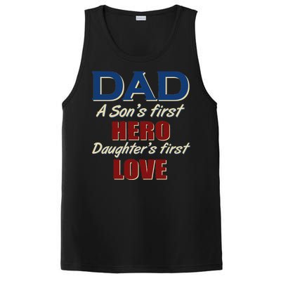 Dad A Son First Hero Daughters First Love PosiCharge Competitor Tank