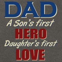 Dad A Son First Hero Daughters First Love Cotton Canvas Backpack