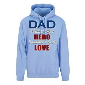 Dad A Son First Hero Daughters First Love Unisex Surf Hoodie