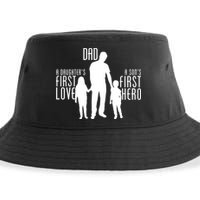 Dad A Son's First Hero Daughters First Love Sustainable Bucket Hat