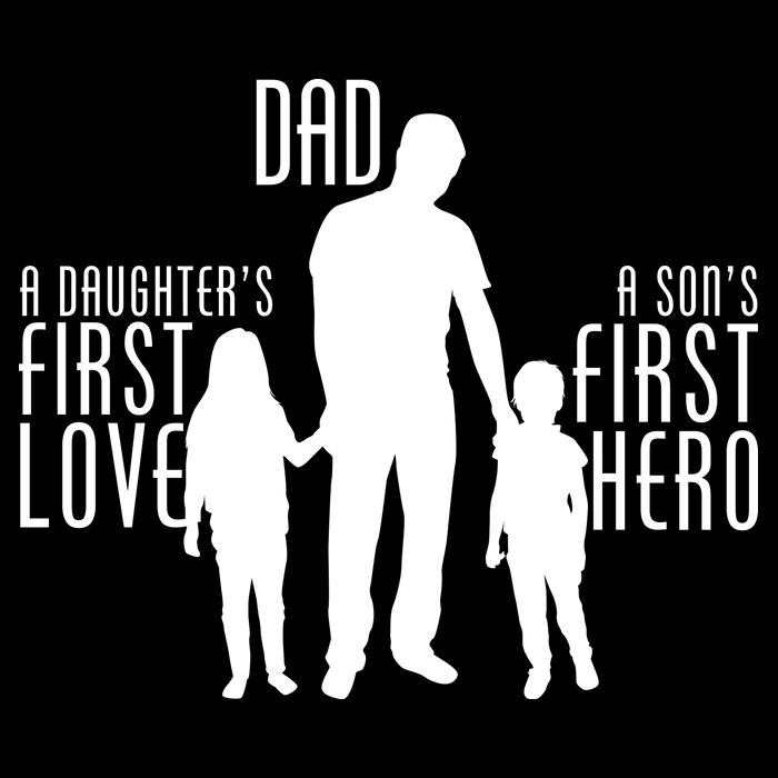 Dad A Son's First Hero Daughters First Love 7-Panel Snapback Hat