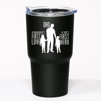 Dad A Son's First Hero Daughters First Love Tumbler