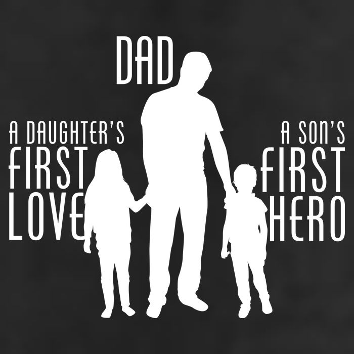 Dad A Son's First Hero Daughters First Love Trucker Hat