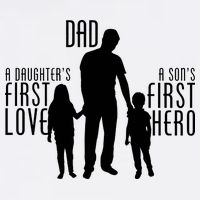 Dad A Son's First Hero Daughters First Love Garment-Dyed Sweatshirt