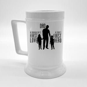 Dad A Son's First Hero Daughters First Love Beer Stein