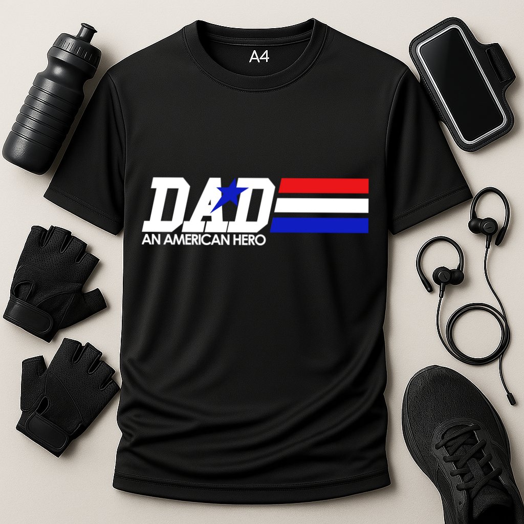 Dad An American Hero Performance Shirt