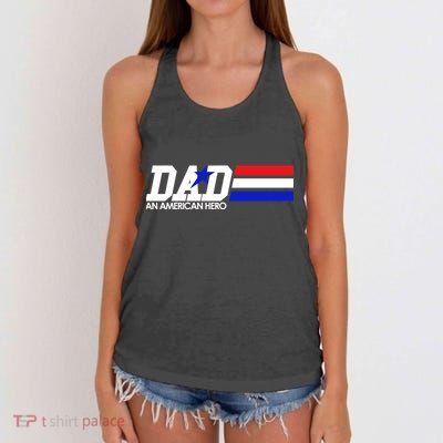 Dad An American Hero Women's Knotted Racerback Tank