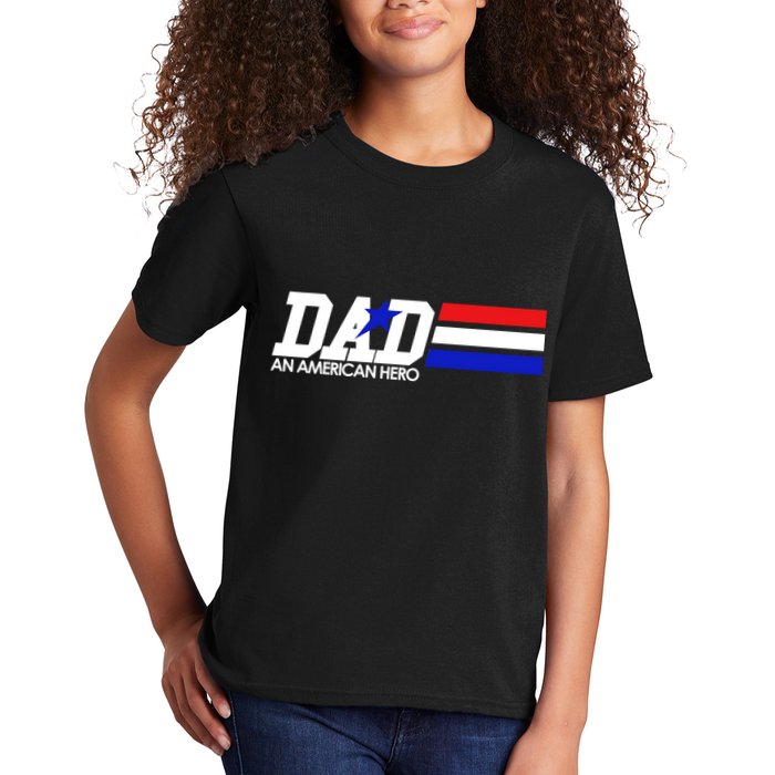 Dad An American Hero Kids T-Shirt