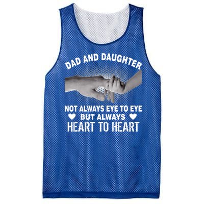 Dad And Daughter Always Heart To Heart Mesh Reversible Basketball Jersey Tank