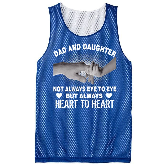 Dad And Daughter Always Heart To Heart Mesh Reversible Basketball Jersey Tank