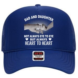 Dad And Daughter Always Heart To Heart High Crown Mesh Back Trucker Hat