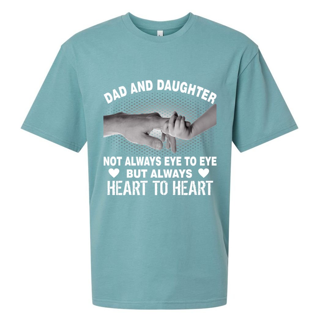 Dad And Daughter Always Heart To Heart Sueded Cloud Jersey T-Shirt