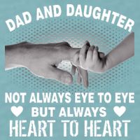 Dad And Daughter Always Heart To Heart Sueded Cloud Jersey T-Shirt