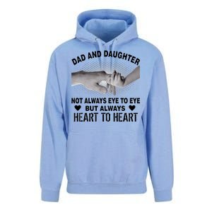 Dad And Daughter Always Heart To Heart Unisex Surf Hoodie