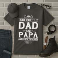 Dad And Papa Rock The Both Tall T-Shirt