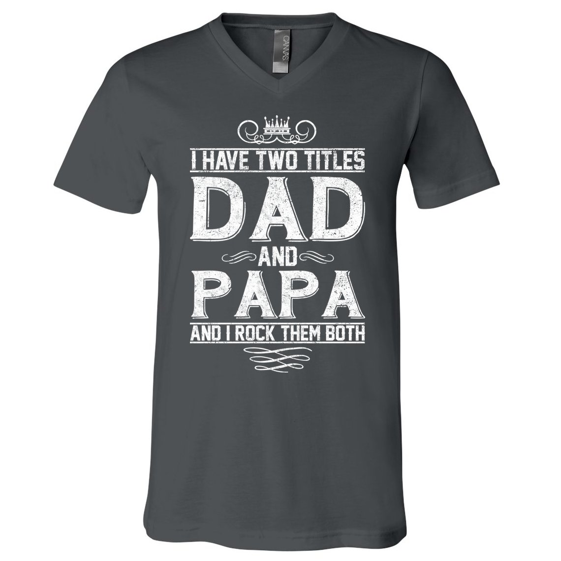 Dad And Papa Rock The Both V-Neck T-Shirt