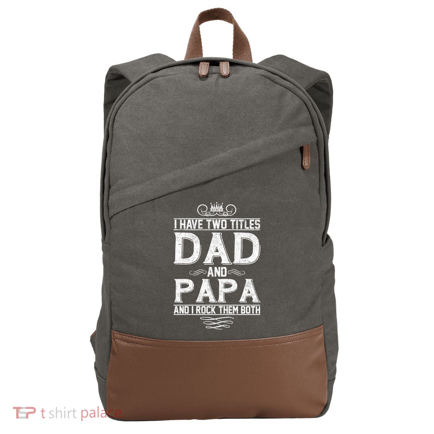 Dad And Papa Rock The Both Cotton Canvas Backpack