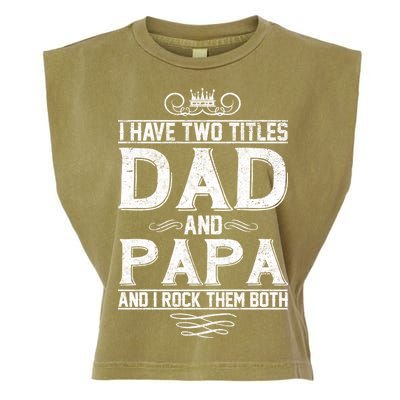 Dad And Papa Rock The Both Garment-Dyed Women's Muscle Tee