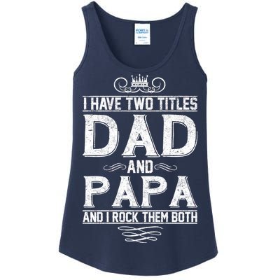 Dad And Papa Rock The Both Ladies Essential Tank