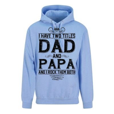 Dad And Papa Rock The Both Unisex Surf Hoodie